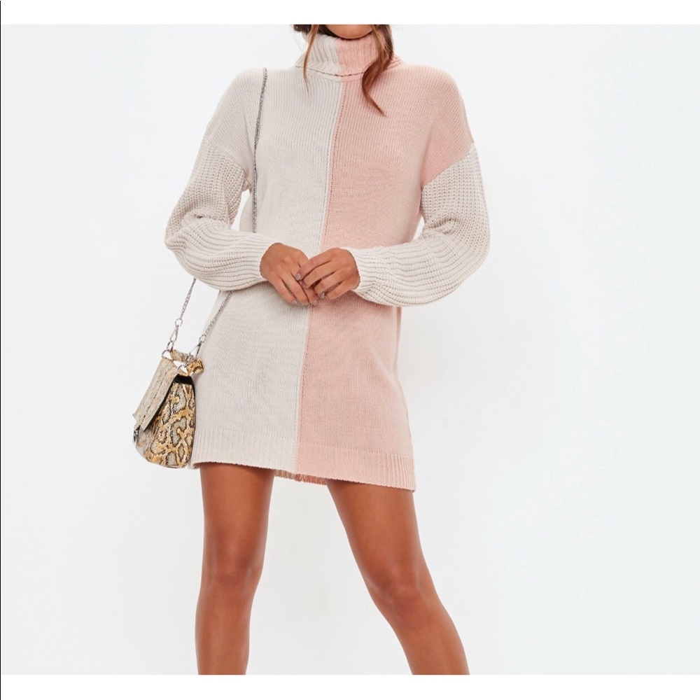 Colourblock Sweater dress